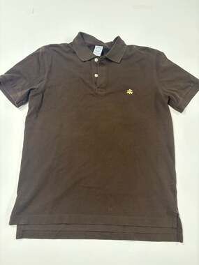Brooks Brothers Performance Polo Size M Brown Slim Fit Cotton